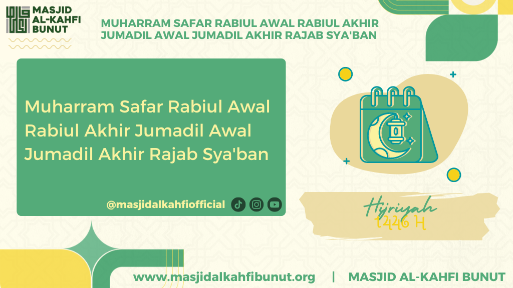 Muharram Safar Rabiul Awal Rabiul Akhir Jumadil Awal Jumadil Akhir Rajab Sya'ban