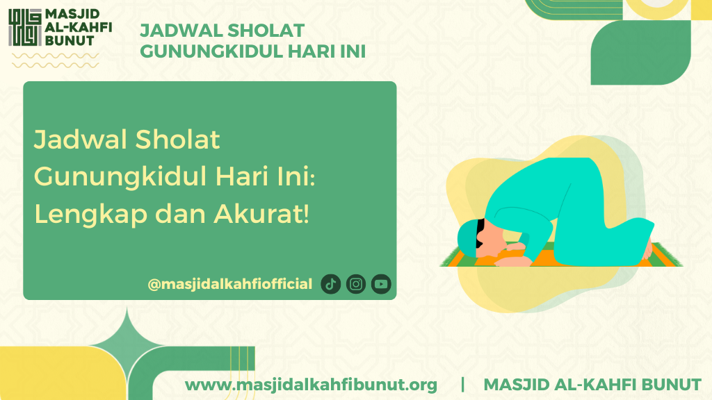 Jadwal Sholat Gunungkidul Hari Ini